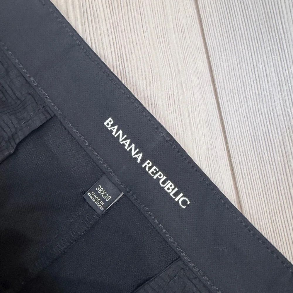 Banana Republic Mens Black Performance Chino Pants 38x30 Slim Straight